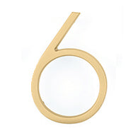 Antique Hardware 7 Inch Tall Modern House Number 6 (Several Finishes) LETTER PLAQUE