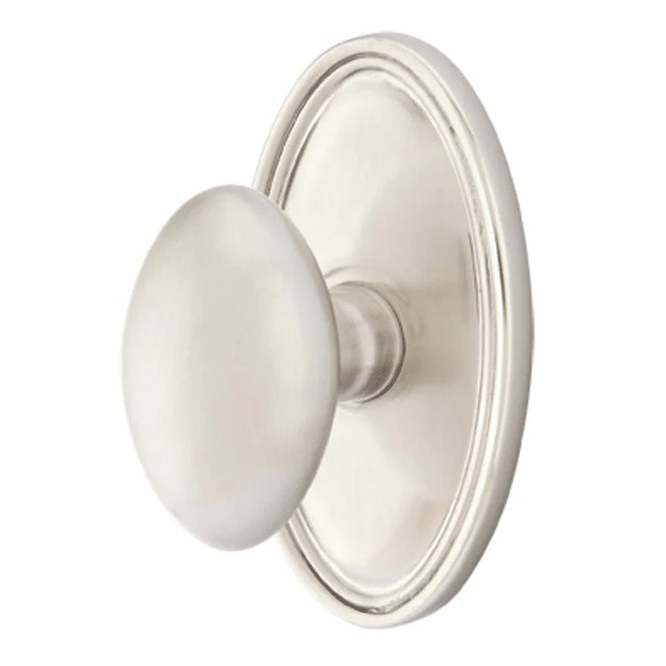 Antique Hardware Emtek Solid Brass Egg Door Knob Set With Oval Rosette EMTEK DOOR KNOB