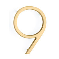 Antique Hardware 7 Inch Tall Modern House Number 9 (Several Finishes) LETTER PLAQUE