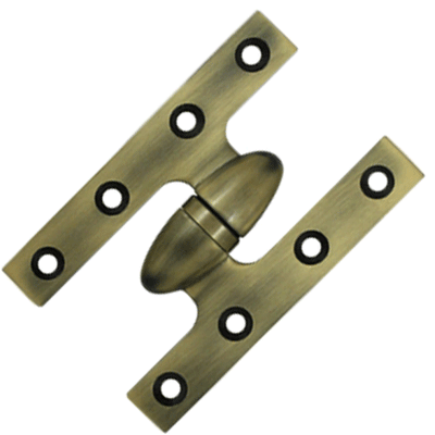 Antique Hardware 5 Inch x 3 1/4 Inch Solid Brass Olive Knuckle Hinge HINGE