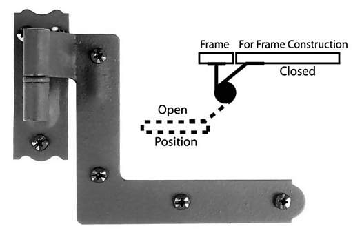 Antique Hardware 5 Inch by 4 1/4 Inch New York Style Hinges (Offset Pair) SHUTTER-HINGE