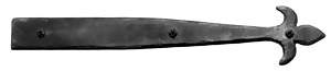 Antique Hardware 14 Inch Iron Art Fleur De Lis Dummy Strap HINGE