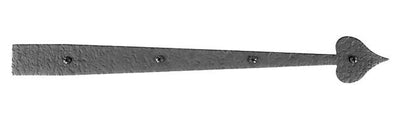 Antique Hardware 28 5/16 Inch Rough Iron Art Heart Dummy Strap HINGE