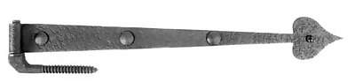 Antique Hardware 17 Inch Rough Iron Heart Strap Hinge HINGE