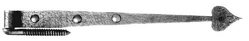 Antique Hardware 17 Inch Rough Iron Heart Strap Hinge HINGE