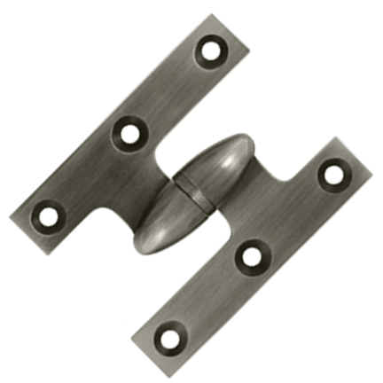 Antique Hardware 2 1/2 Inch x 2 Inch Solid Brass Olive Knuckle Hinge HINGE