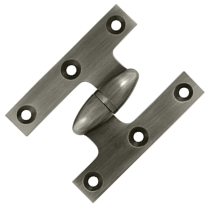 Antique Hardware 2 1/2 Inch x 2 Inch Solid Brass Olive Knuckle Hinge HINGE
