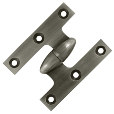 Antique Hardware 2 1/2 Inch x 2 Inch Solid Brass Olive Knuckle Hinge HINGE