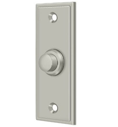 Antique Hardware Bell Buttons, Solid Brass Bell Button, Rectangular Contemporary Door Bells & Chimes