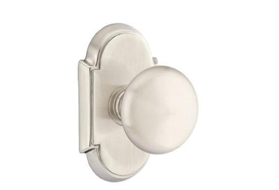 Antique Hardware Arched Back Plate Entryway Set with Round Brass Knob (Several Finishes Available) Door Knobs & Handles