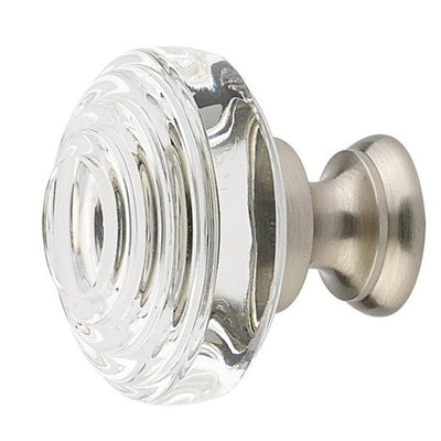 Antique Hardware 1 1/4 Inch Clear Crystal Glass Deco Cabinet & Furniture Knob CABINET KNOB