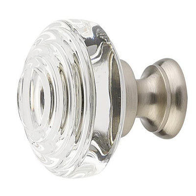 Antique Hardware 1 5/8 Inch Clear Crystal Glass Deco Cabinet & Furniture Knob CABINET GLASS KNOB