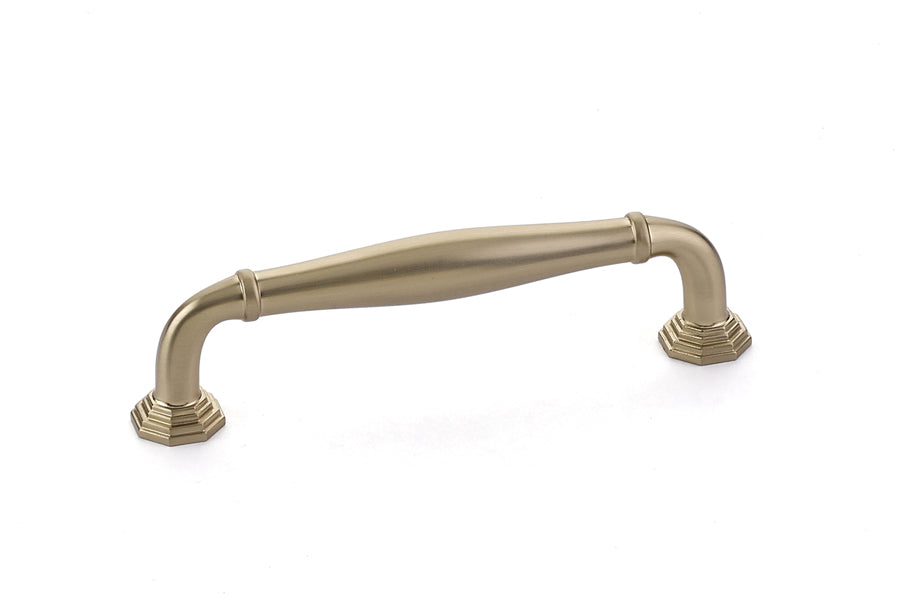 Antique Hardware 4 1/4 Inch (3 1/2 Inch c-c) Solid Brass Blythe Pull CABINET PULL