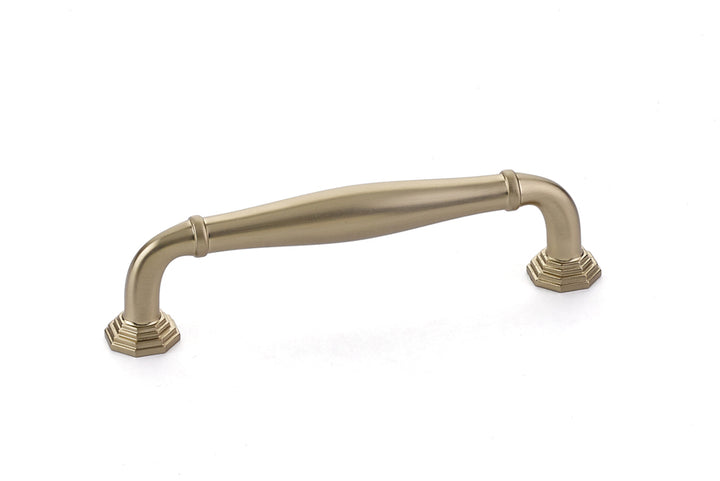 Antique Hardware 6 5/8 Inch (6 Inch c-c) Solid Brass Blythe Pull CABINET PULL