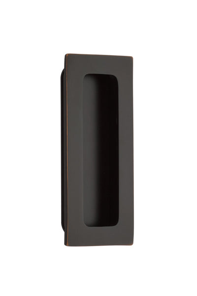 Antique Hardware 4 Inch Solid Brass Modern Rectangular Flush Pull FLUSH-PULL-POCKET DOOR