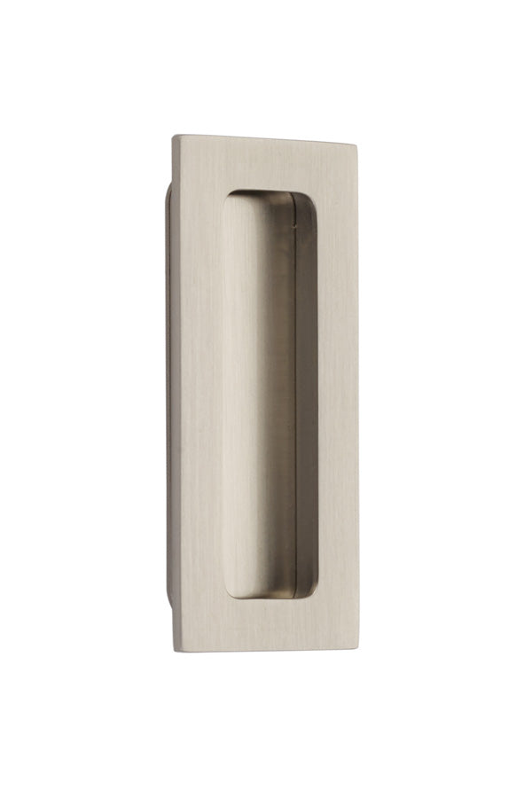 Antique Hardware 4 Inch Solid Brass Modern Rectangular Flush Pull FLUSH-PULL-POCKET DOOR