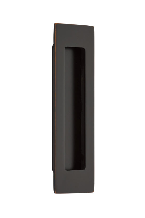 Antique Hardware 6 Inch Solid Brass Modern Rectangular Flush Pull FLUSH-PULL-POCKET DOOR