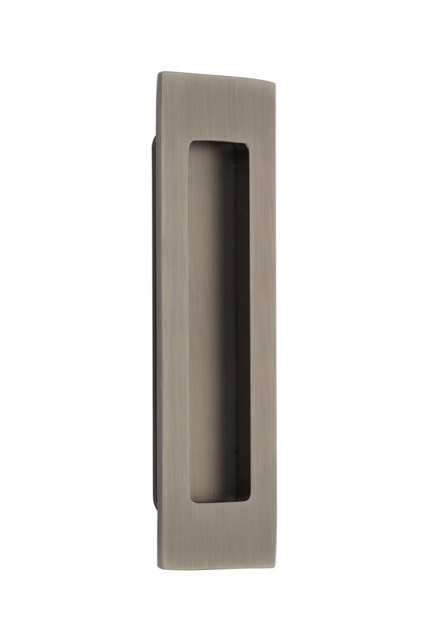 Antique Hardware 7 Inch Solid Brass Modern Rectangular Flush Pull FLUSH-PULL-POCKET DOOR