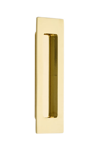Antique Hardware 7 Inch Solid Brass Modern Rectangular Flush Pull FLUSH-PULL-POCKET DOOR