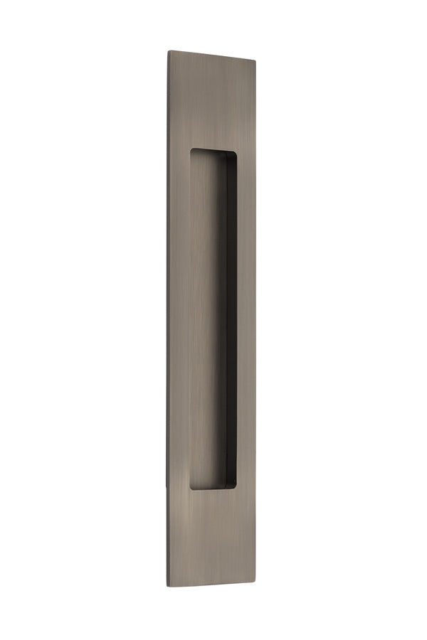 Antique Hardware 10 Inch Solid Brass Modern Rectangular Flush Pull FLUSH-PULL-POCKET DOOR