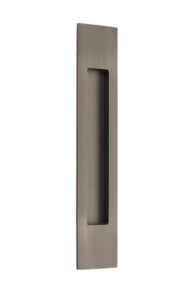 Antique Hardware 10 Inch Solid Brass Modern Rectangular Flush Pull FLUSH-PULL-POCKET DOOR