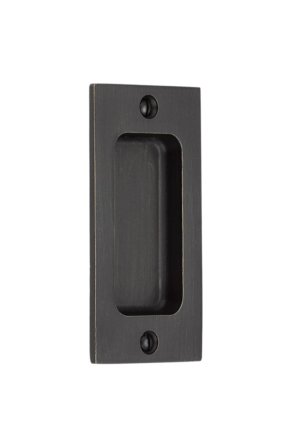 ##Antique Hardware## 4 Inch Sandcast Rustic Modern Rectangular Flush Pull