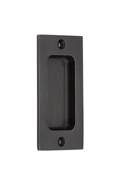 ##Antique Hardware## 4 Inch Sandcast Rustic Modern Rectangular Flush Pull