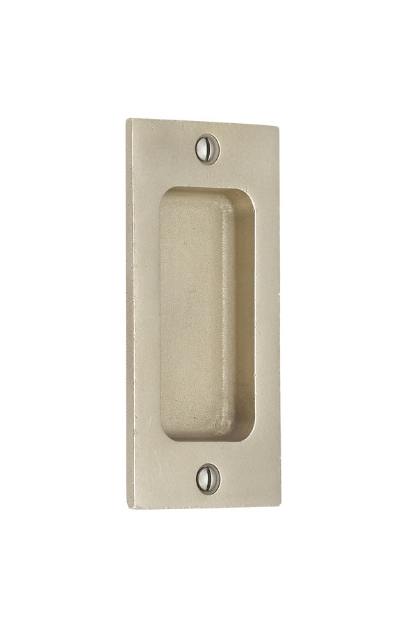 ##Antique Hardware## 4 Inch Sandcast Rustic Modern Rectangular Flush Pull