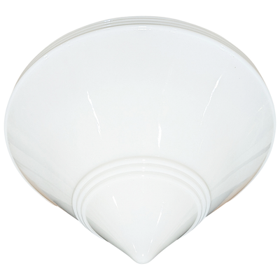 Antique Hardware 14 Inch Art Deco Style Milk Glass Light Shade (6 Inch Fitter) GLASS SHADE