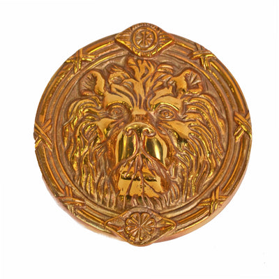 Antique Hardware 3 1/2 Inch Solid Brass Ribbon & Reed Lion Curtain Tie Back (Several Finishes Available) Curtain Holdbacks & Tassels