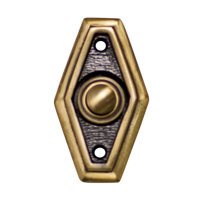 Antique Hardware 2 1/2 Inch Solid Brass Art Deco Style Doorbell Button (Several Finishes Available) DOORBELL