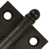 ##Antique Hardware## 1 1/2 Inch x 1 1/2 Inch Solid Brass Cabinet Hinges