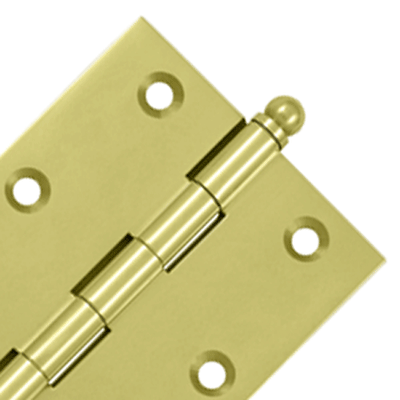 ##Antique Hardware## 3 Inch x 2 1/2 Inch Solid Brass Cabinet Hinges