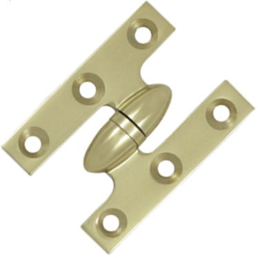 Antique Hardware 2 Inch x 1 1/2 Inch Solid Brass Olive Knuckle Hinge HINGE