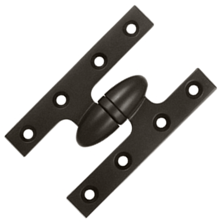 Antique Hardware 5 Inch x 3 1/4 Inch Solid Brass Olive Knuckle Hinge HINGE