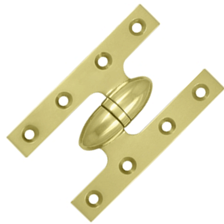 Antique Hardware 5 Inch x 3 1/4 Inch Solid Brass Olive Knuckle Hinge HINGE