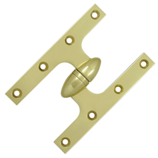Antique Hardware 6 Inch x 4 Inch Solid Brass Olive Knuckle Hinge HINGE