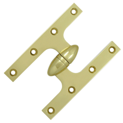 Antique Hardware 6 Inch x 4 Inch Solid Brass Olive Knuckle Hinge HINGE
