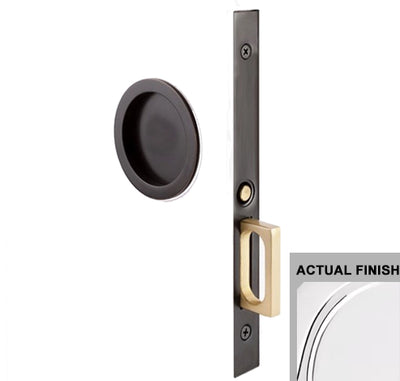 Antique Hardware Emtek Round Brass Mortise Pocket Door (Several Finishes Available) POCKET DOOR