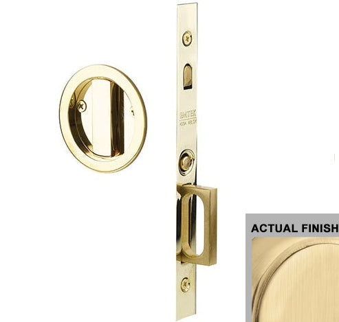 Antique Hardware Emtek Round Brass Mortise Pocket Door (Several Finishes Available) POCKET DOOR