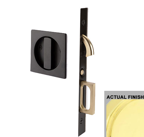 Antique Hardware Emtek Square Brass Mortise Pocket Door (Several Functions Available) POCKET DOOR
