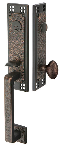 Antique Hardware Emtek 3308 Craftsman One Piece Single Cylinder Mortise Handleset ENTRYWAY
