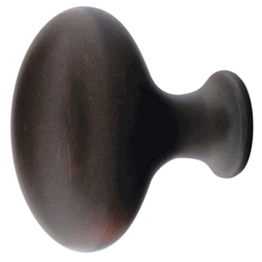 Antique Hardware 1 Inch Solid Brass Egg Cabinet & Furniture Knob CABINET KNOB