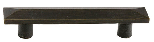 ##Antique Hardware## 5 Inch (3 1/2 Inch c-c) Sandcast Bronze Pyramid Pull