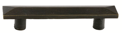 ##Antique Hardware## 5 Inch (3 1/2 Inch c-c) Sandcast Bronze Pyramid Pull