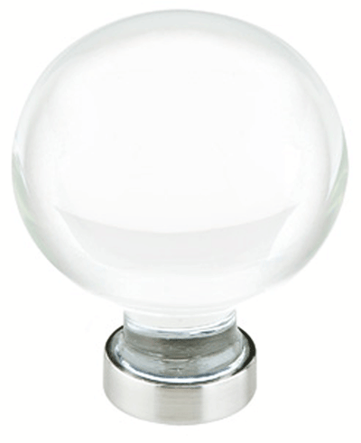 ##Antique Hardware## 1 1/4 Inch Crystal Glass Bristol Cabinet & Furniture Knob