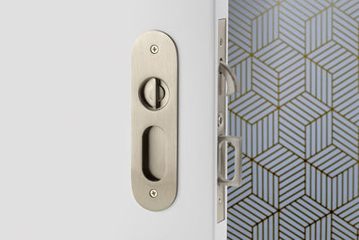 Antique Hardware Emtek Narrow Oval Brass Mortise Pocket Door (Several Finishes Available) POCKET DOOR