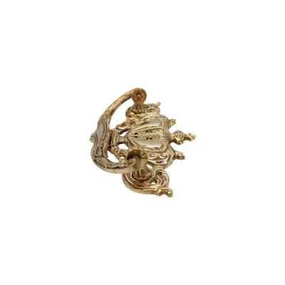 Antique Hardware 4 1/4 Inch ( 3 Inch C-C) Solid Brass Rococo Lamp Bail Pull BAIL PULL