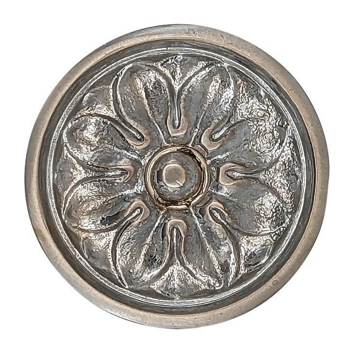 Antique Hardware 2 1/2 Inch Solid Brass Large Floral Cabinet and Furniture Knob CABINET KNOB