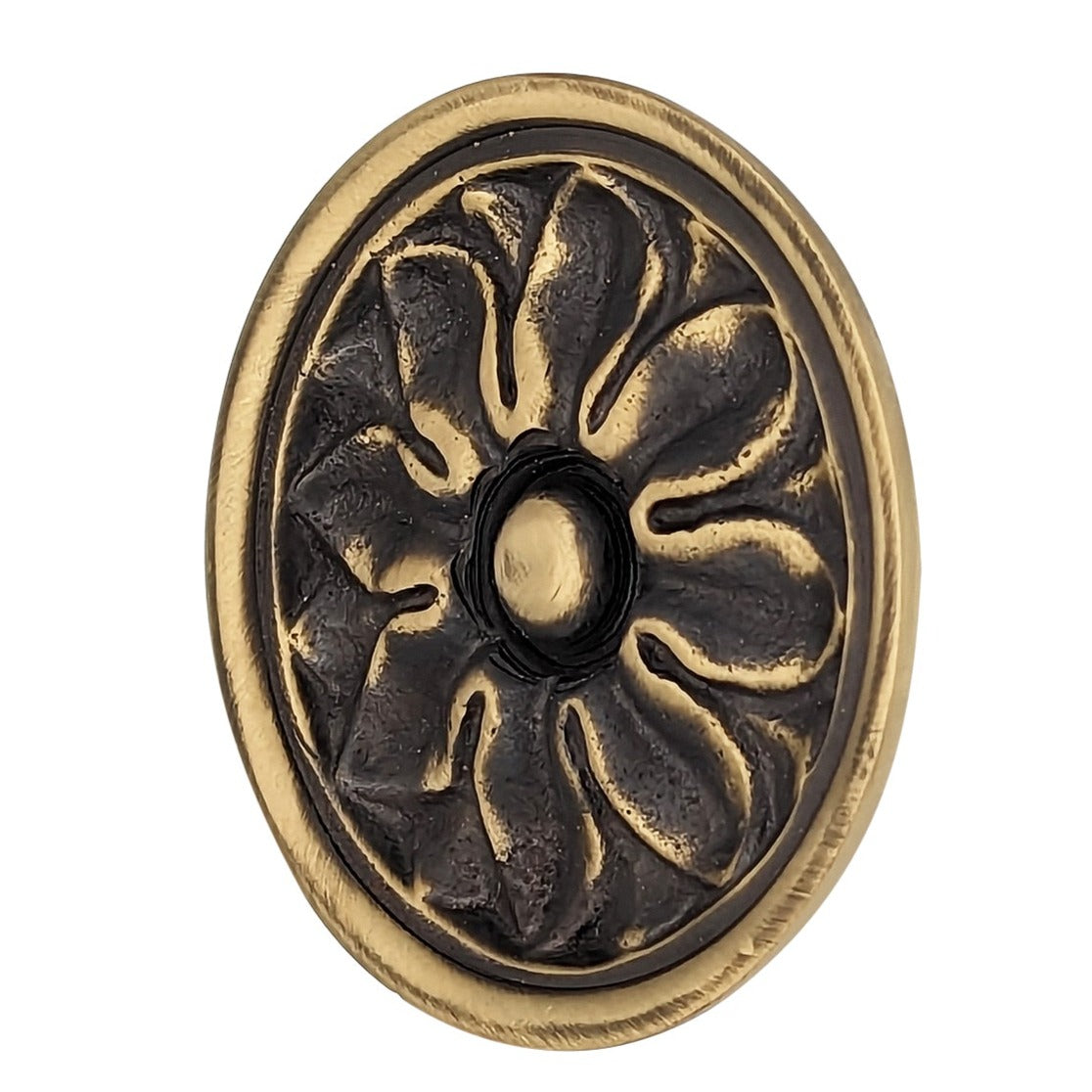 Antique Hardware 2 1/2 Inch Solid Brass Large Floral Cabinet and Furniture Knob CABINET KNOB
